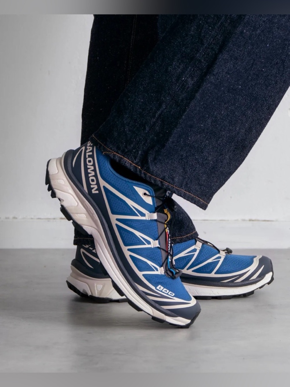 NEW Salomon XT-6 Dark Blue / Almond Milk / Asphalt, US Women’s 9.5/ Men’s 8.5